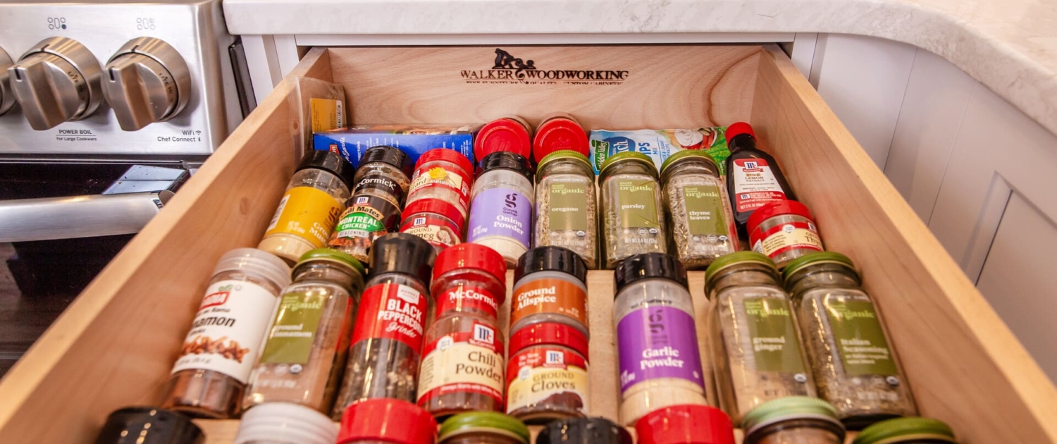 spice drawer with spices