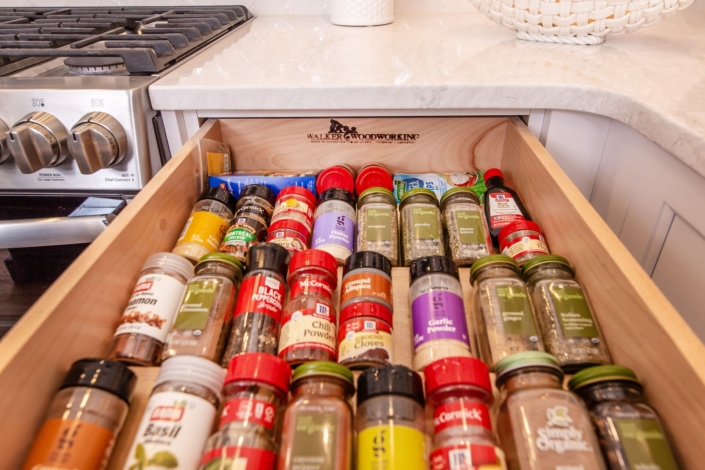 spice drawer with spices