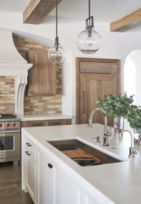 white and wooden kitchen