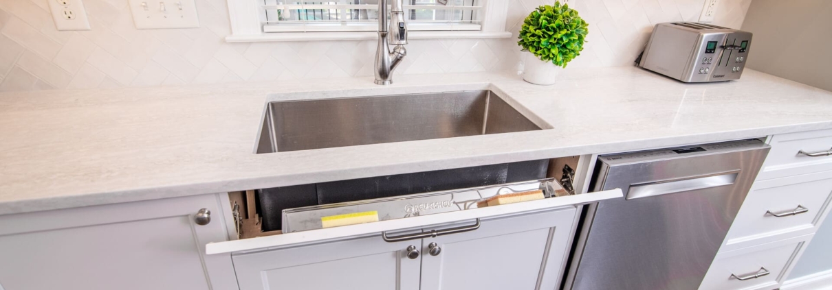 kitchen with a sink and dishwasher