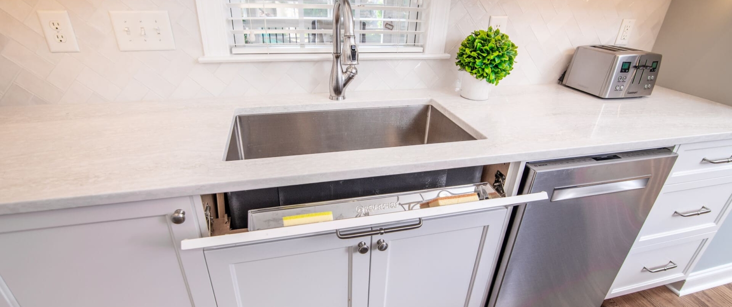 kitchen with a sink and dishwasher