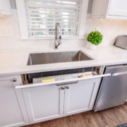 kitchen with a sink and dishwasher