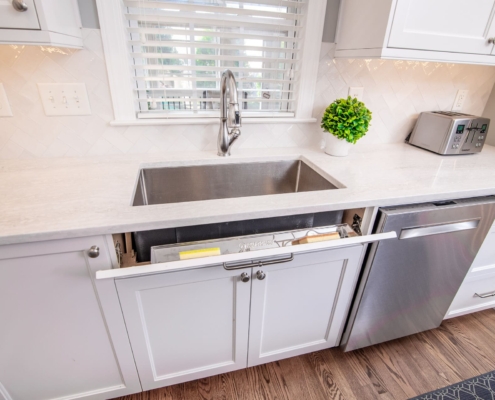 kitchen with a sink and dishwasher