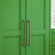 green bathroom cabinets