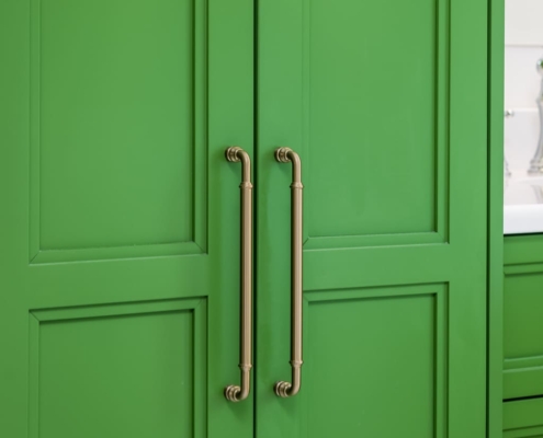 green bathroom cabinets