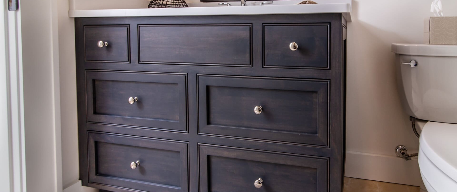 brown bathroom vanity