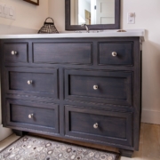 brown bathroom vanity