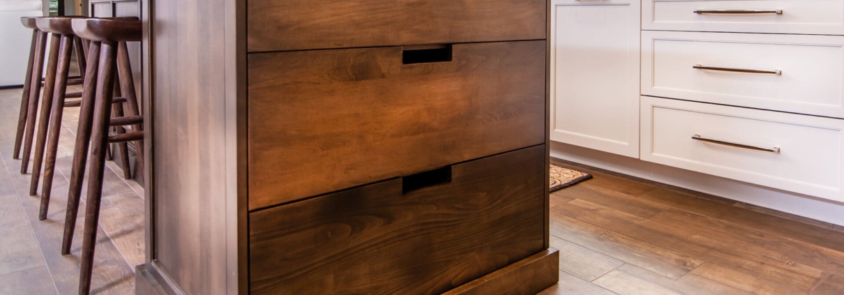 brown kitchen island