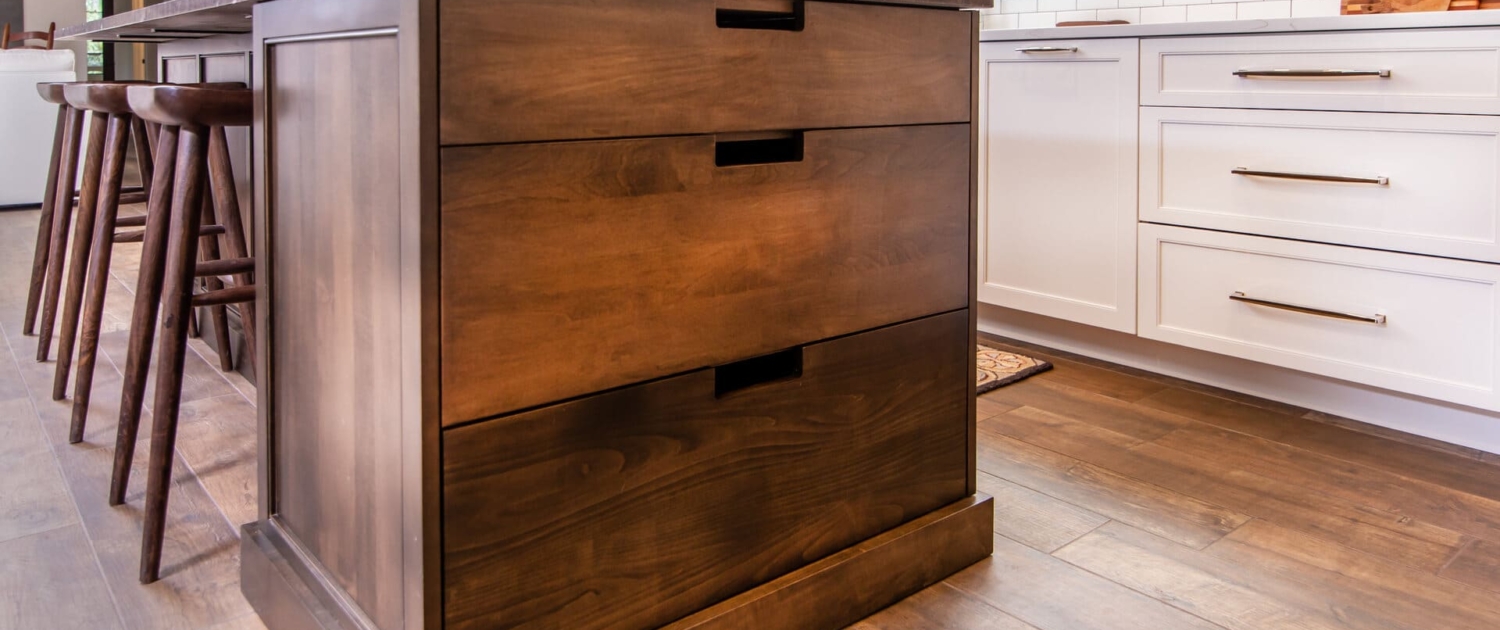 brown kitchen island