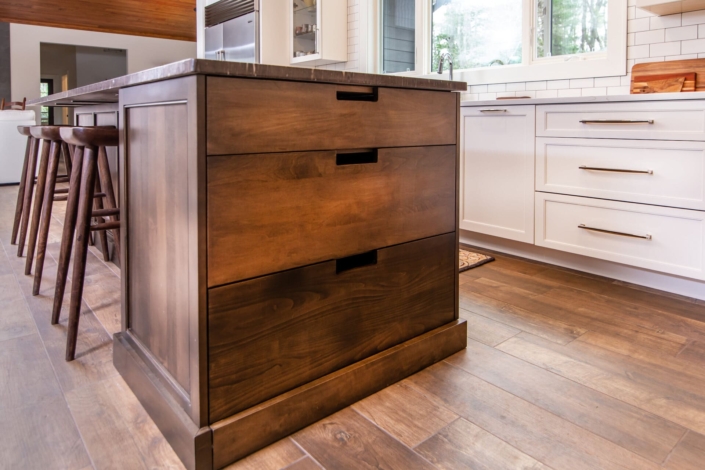 brown kitchen island