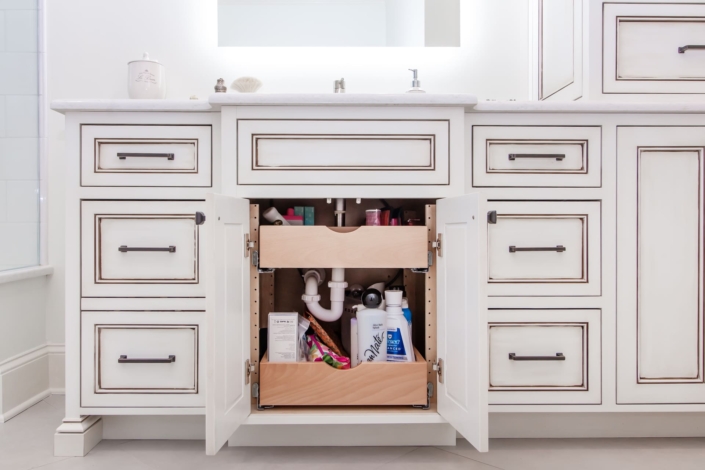 bathroom vanity with under sink storage