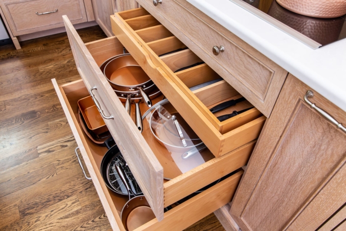 storage drawers in kitchen