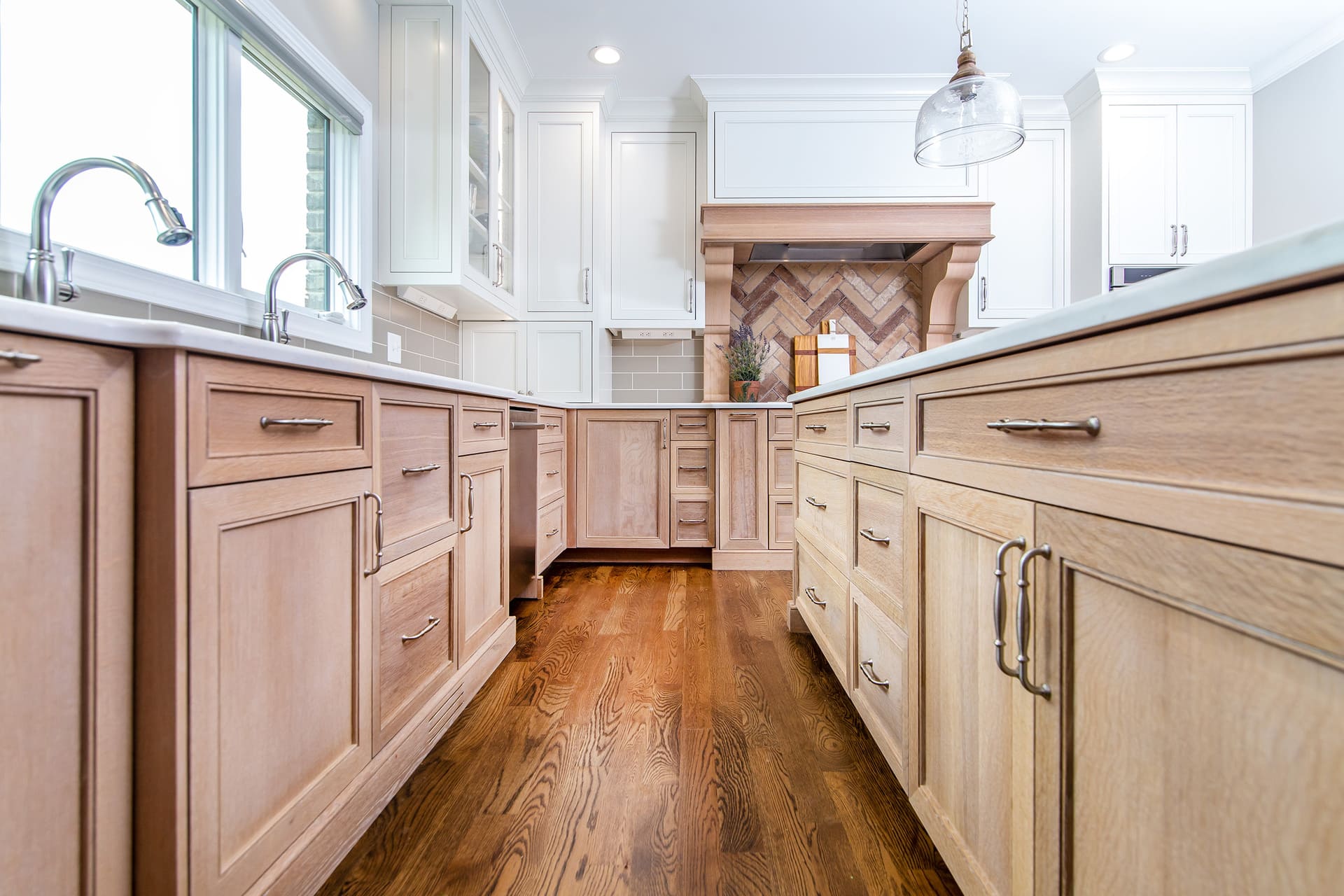 brown kitchen and floors
