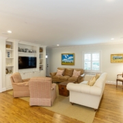 historic living room with an entertainment center