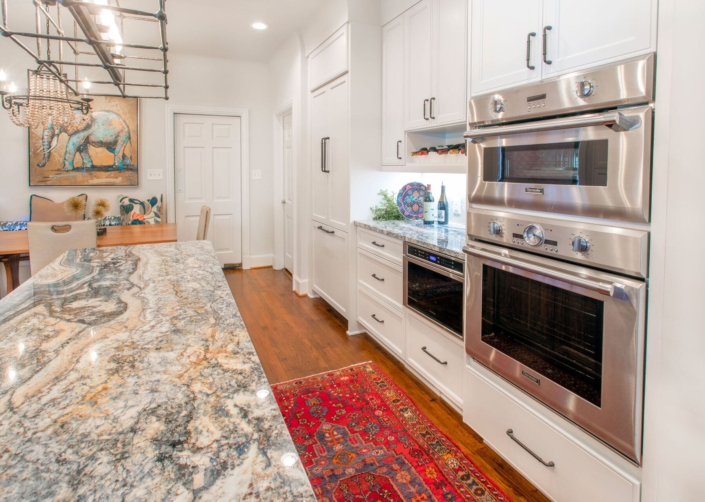 white kitchen wall with appliances