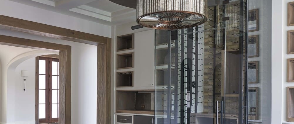 wine room with a cellar