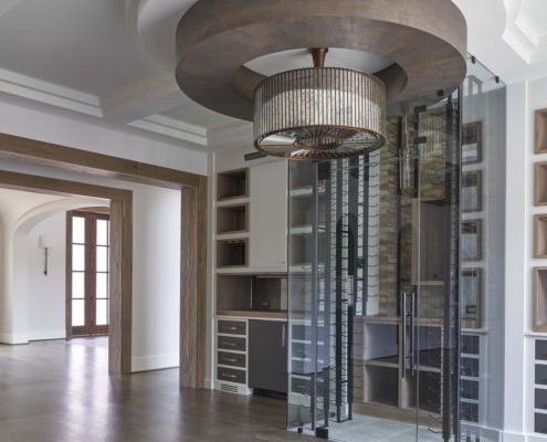 wine room with a cellar