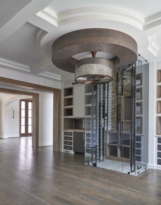 wine room with a cellar