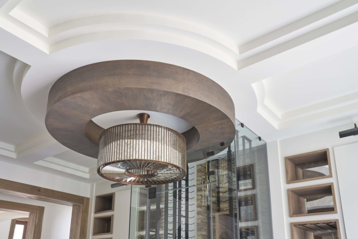 wine room ceiling circle