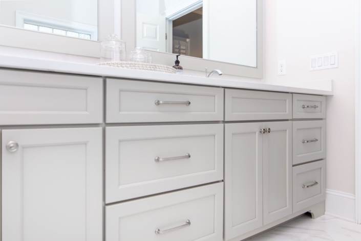 bathroom vanity with two sinks