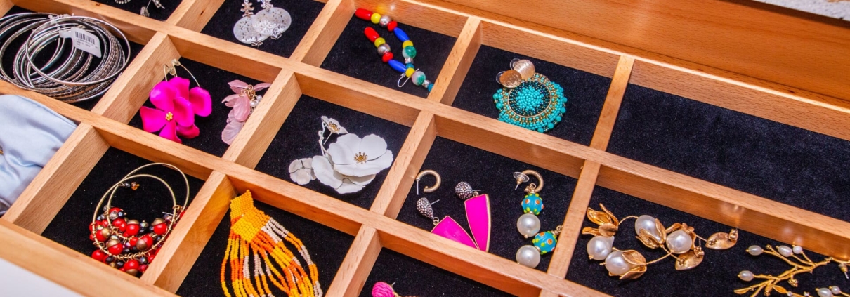 Jewelry holder with earrings