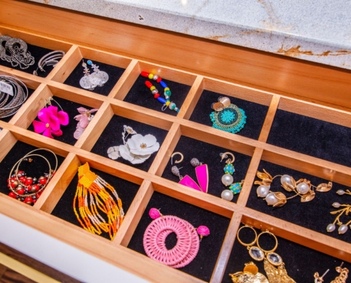 Jewelry holder with earrings