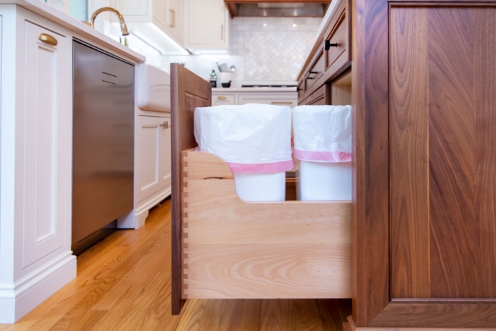 double trash pullout drawer
