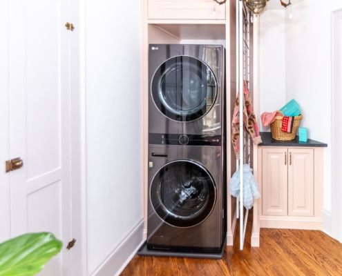 washer and dryer in laundry room