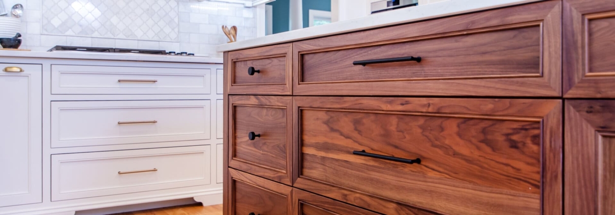 walnut kitchen island