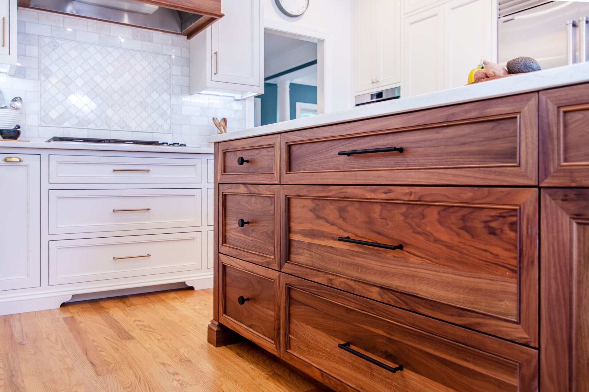 walnut kitchen island