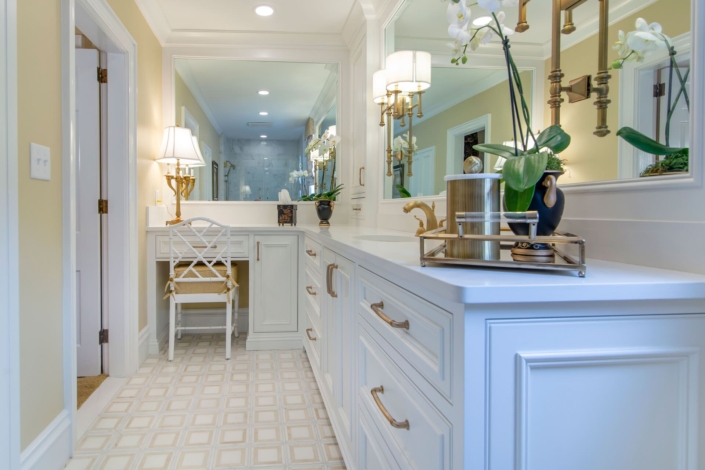 bathroom vanity with countertop decor