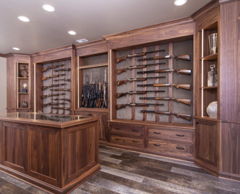 Gun room with storage for display