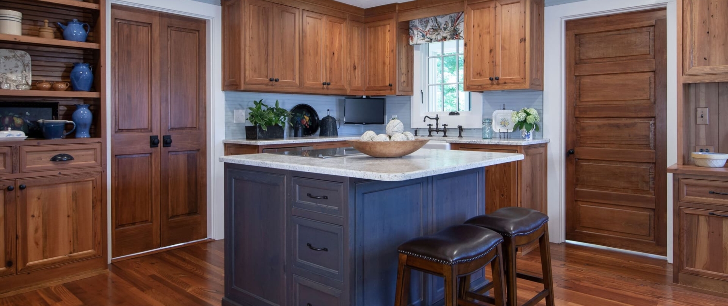 farmhouse with a reclaimed wood kitchen
