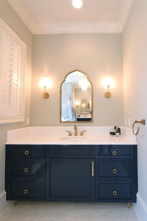 navy bathroom vanity