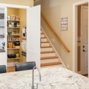 hidden pantry by a staircase