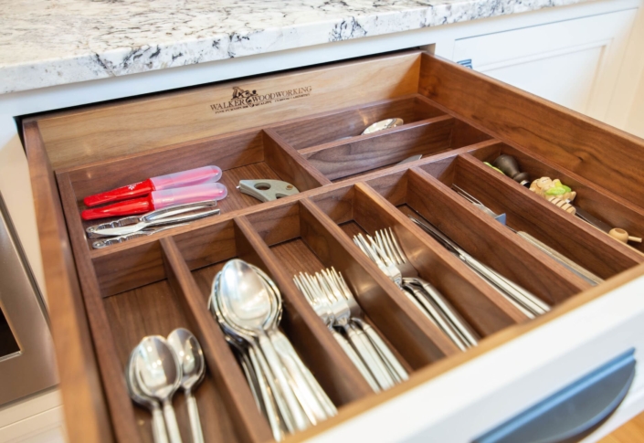 Walker Woodworking silverware drawer